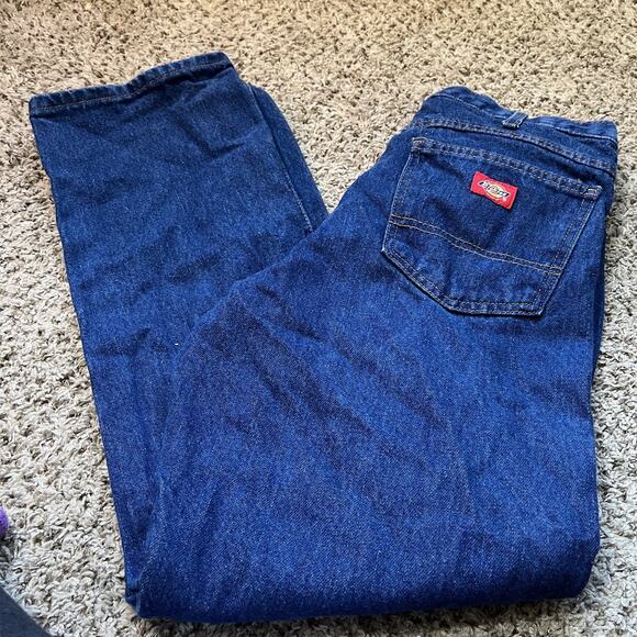 Dickies Jeans RN20697 Carpenter Men's 34x32 Work Pants Builder Denim - Picture 1 of 5